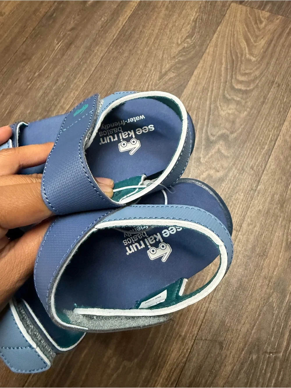 See Kai Run Boys Navy and Light Blue Double-Strap Sandals